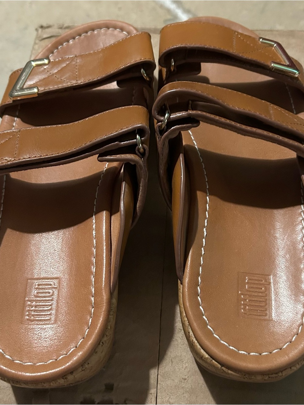 FitFlop Brown Cork Wedge Sandals